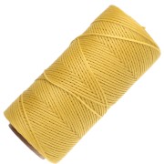 Bobina di filo piatto cerato Linhasita per macramè 1,4 mm - Giallo (37) x 167 m