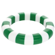 Bianco - Bracciale in resina opaca di 66 mm di spessore - Bianco - Verde x1 Bracciale in resina opaca di 66 mm di spessore - Bianco - Verde x1