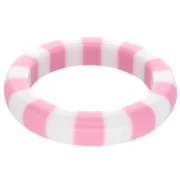 Bracciale a giro spesso 64 mm in resina opaca - Bianco - Rosa x1