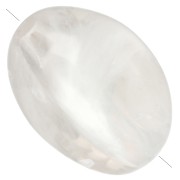 Perline piatte irregolari 18x13 mm in acrilico - Avorio marmorizzato x10