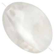 Perline piatte irregolari 18x13 mm in acrilico - Avorio marmorizzato x10