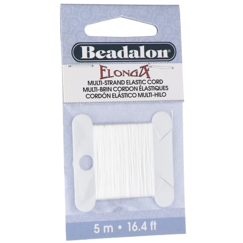 Filo elastico Elonga 0,3 mm - Multi-filo - Bianco x5m