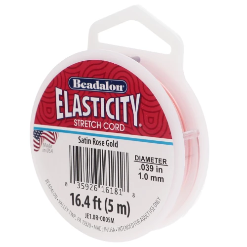 Elasticità 1 mm - Oro rosa satinato x5m