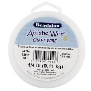 Filo artistico da 0,51 mm - Acciaio inox 304 x70m|raw }}