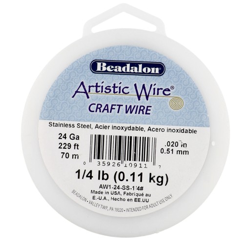 Filo artistico da 0,51 mm - Acciaio inox 304 x70m