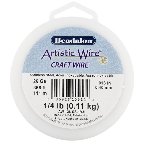 0,41 mm Filo artistico - Acciaio inox 304 x111m