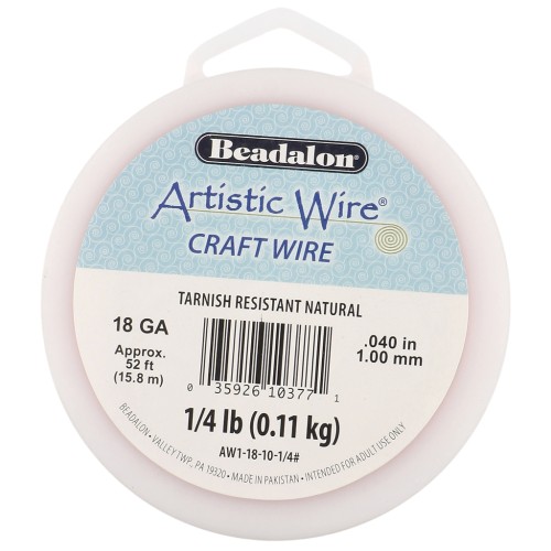 Filo artistico di rame rotondo da 1 mm - Naturale x15,8 m