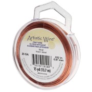 Filo di rame rotondo 0,81 mm Filo artistico - Naturale x13,7 m