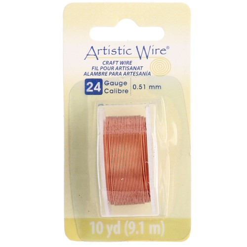 Filo di rame rotondo 0,51 mm Filo artistico - Naturale x9,1m