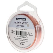 Filo di rame rotondo 0,41 mm Filo artistico - Naturale x27,4m