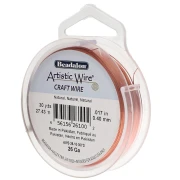 Filo di rame rotondo 0,41 mm Filo artistico - Naturale x27,4m