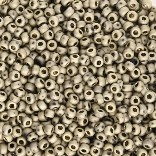 Rocaille Miyuki 11/0 55112 - Ambra nera Mat completo x8g