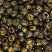 Rocaille Miyuki 6/0 4519 - Giallo scuro opaco Picasso x8g|raw }}