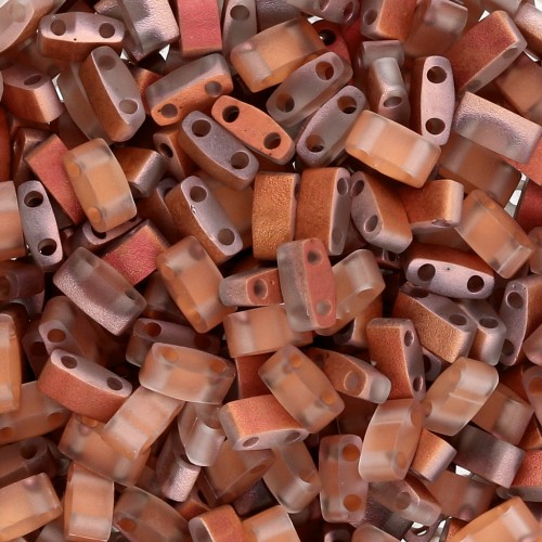 Perline Miyuki Half Tila 5x2,3x1,9 mm HTL-55027 - Crystal Sunset Mat x10g