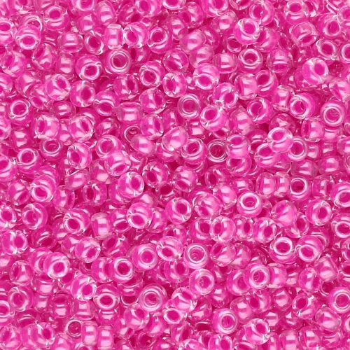 Rocaille Miyuki 11/0 209 - Cristallo foderato di fucsia x8g