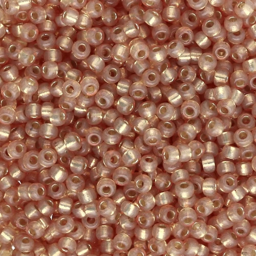Rocaille Miyuki Duracoat 11/0 4243 - Topazio tinto oro argento foderato x8g