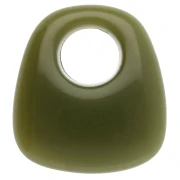 Pendente a trapezio in resina opaca 23x21 mm - Khaki x1