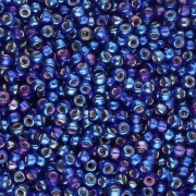 Rocaille Miyuki 11/0 1020 - Cobalto AB Argento foderato x8g