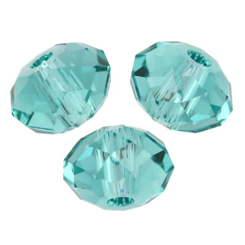 PureCrystal 5040 Perla rotonda appiattita da 6 mm - Verde Caraibi Reinventato