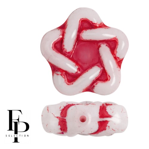 Perline di vetro Star Elegant 12 mm - Aurora Red x10