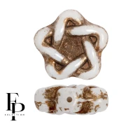 Perline di vetro Elegant Star 12 mm - Marrone x10