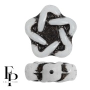 Opaque White - Perle di vetro Elegant Star 12 mm - Jet x10 Perle di vetro Elegant Star 12 mm - Jet x10