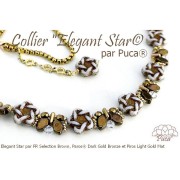 Perle di vetro Elegant Star 12 mm - Jet x10