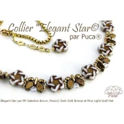 Perle di vetro Elegant Star 12 mm - Jet x10