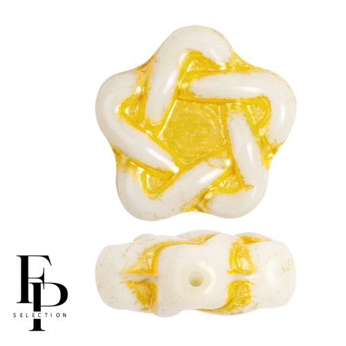 Perle di vetro Elegant Star 12 mm - Lemon x10