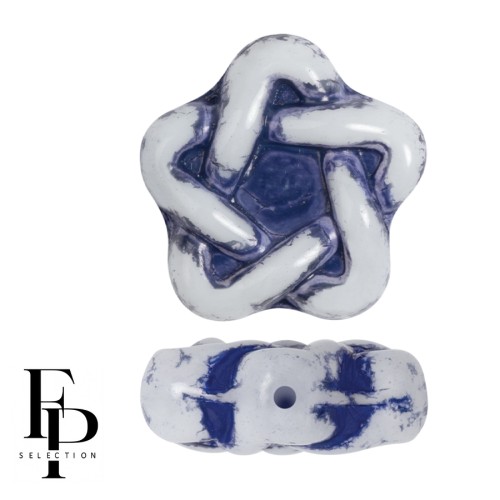 Perline di vetro Star Elegant 12 mm - Royal Bluex10