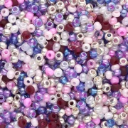 Perla Preciosa 11/0 2 mm - Mix argento - lilla - rosa x 20 g