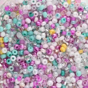 Perla Preciosa 11/0 2 mm - Mix Crystal - Rosa - Menta x20 g