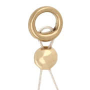 Anelli di protezione lisci da 5 mm per filo da 0,7 mm - Acciaio inox 316L placcato oro x4