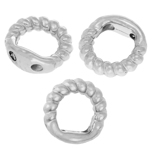 Anelli di protezione ritorti da 5 mm per filo da 0,7 mm - acciaio inox 316L x4