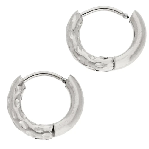 Rosette rotonde martellate reversibili 13 mm - Filo 2,5 mm - Acciaio inox 316L e 201 x2