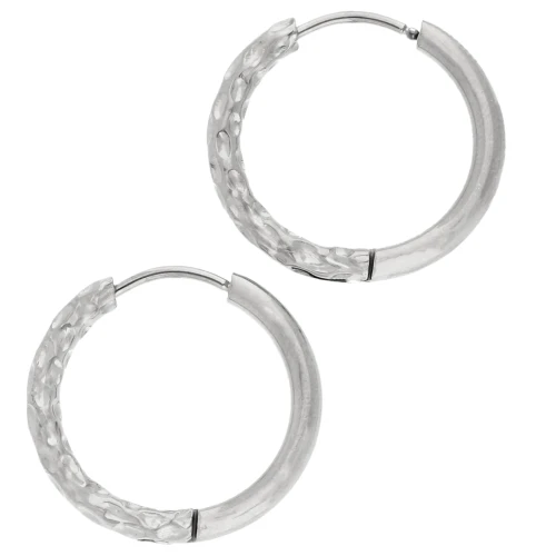 Rosette rotonde martellate reversibili 21 mm - Filo 2,5 mm - Acciaio inox 316L e 201 x2