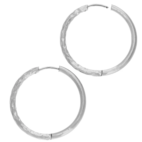 Rosette rotonde martellate reversibili 30 mm - Filo 2,5 mm - Acciaio inox 316L e 201 x2