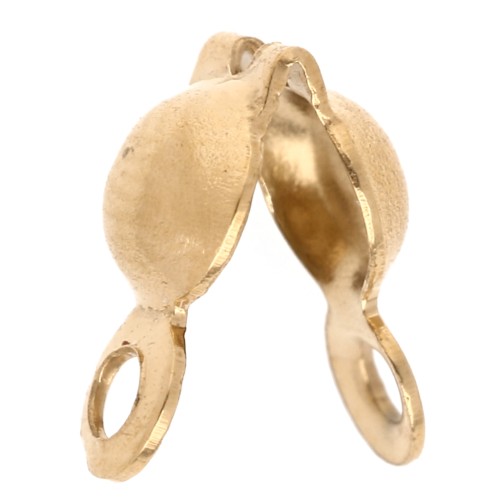 Coperchio del nodo da 4 mm con anelli chiusi - Acciaio inox 316L Gold x4