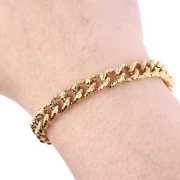 Catena Curb 8 mm - Acciaio inox 304 Oro x50cm