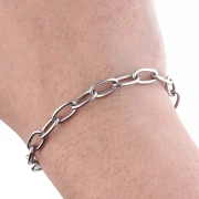 Catena Forçat a maglia ovale 6,3 mm - Acciaio inox 316L x50cm