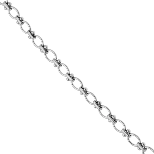 Catena a maglia fantasia da 7,6 mm - acciaio inox 304 x50cm