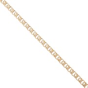 Catena a maglia fantasia da 5,5 mm - Acciaio inossidabile 304 Gold x50cm