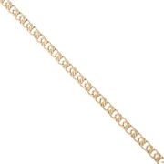 Catena a maglia fantasia da 5,5 mm - Acciaio inossidabile 304 Gold x50cm
