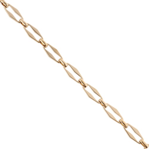 Catena a maglie fantasia 7 mm - acciaio inox 304 oro x50 cm