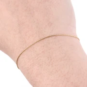 Catena Paloma con maglia da 0,6 mm - Acciaio inossidabile 316L placcato oro x5m