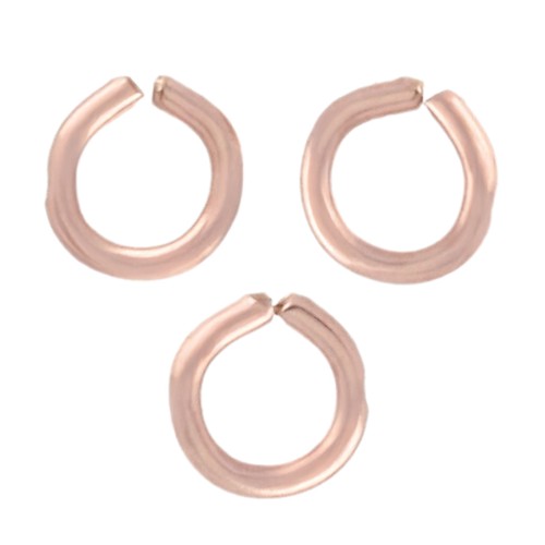 Anelli aperti 2x0,4 mm - Oro rosa (oro laminato) x10