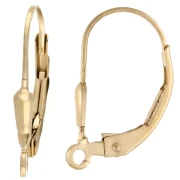 Traversine ad anello aperto da 16 mm - modello a goccia - riempite d'oro (laminato oro) x2