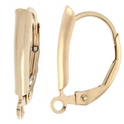 Traversina da 16 mm con anello aperto - barra - Oro pieno (oro laminato) x2