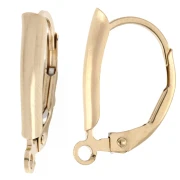 Traversina da 16 mm con anello aperto - barra - Oro pieno (oro laminato) x2