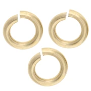 Anelli aperti 4x0,9 mm - Fabbricazione europea - Oro caricato (oro laminato) x10